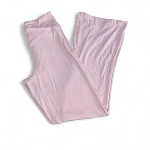 Adore Me Baby Pink Crisscross Waist Flare Yoga Pants
